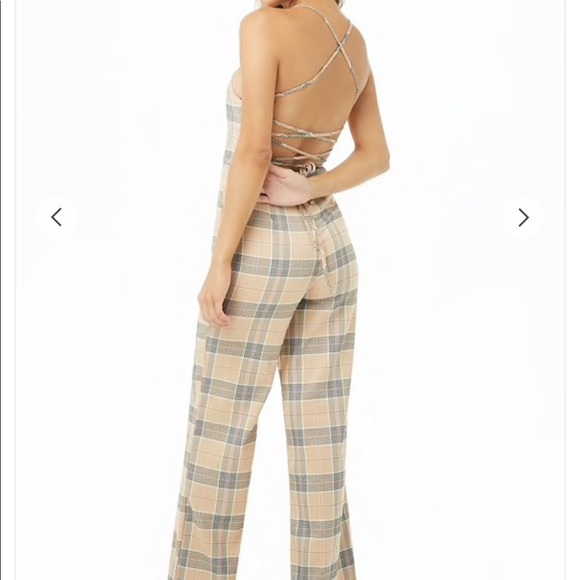 plaid jumpsuit forever 21